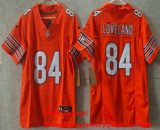 Youth Chicago Bears #84 Colston Loveland Limited Orange FUSE Vapor Jersey