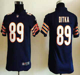 Youth Chicago Bears #89 Mike Ditka Nike Navy Blue Game Jersey