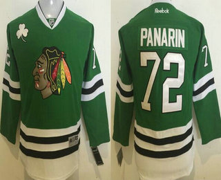 Youth Chicago Blackhawks #72 Artemi Panarin Green Reebok Hockey Jersey