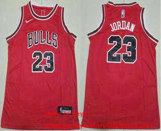 Youth Chicago Bulls #23 Michael Jordan Red With White Name Stitched NBA Nike Swingman Jersey 1