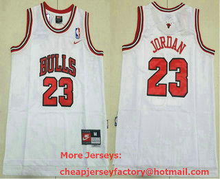 Youth Chicago Bulls #23 Michael Jordan White Stitched NBA Nike Swingman Jersey