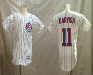 Youth Chicago Cubs #11 Yu Darvish White Home Stitched MLB Cool Base MLB Jersey