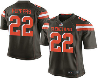 Youth Cleveland Browns #22 Jabrill Peppers Brown Team Color Stitched NFL Nike Game Jersey