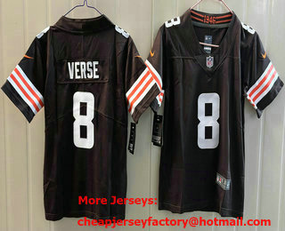 Youth Cleveland Browns #8 Jared Verse Limited Brown Vapor Jersey