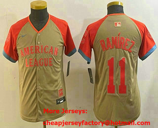 Youth Cleveland Guardians #11 Jose Ramirez Cream 2024 All Star Limited Stitched Jersey