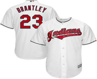 Youth Cleveland Indians #23 Michael Brantley White Home Cool Base Stitched Jersey