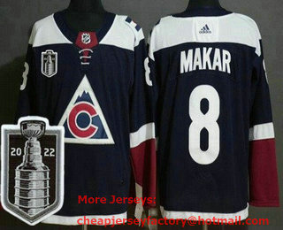 Youth Colorado Avalanche #8 Cale Makar Navy Alternate 2022 Stanley Cup Stitched Jersey