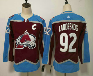 Youth Colorado Avalanche #92 Gabriel Landeskog Red With C Patch 2017-2018 Hockey Stitched NHL Jersey