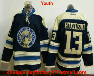 Youth Columbus Blue Jackets #13 Cam Atkinson Royal Blue Third Stitched NHL Reebok Hockey Jersey