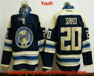 Youth Columbus Blue Jackets #20 Brandon Saad Royal Blue Third Stitched NHL Reebok Hockey Jersey