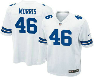 Youth Dallas Cowboys #46 Alfred Morris White Game Jersey