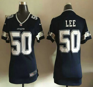 Youth Dallas Cowboys #50 Sean Lee Navy Blue Team Color NFL Nike Game Jersey