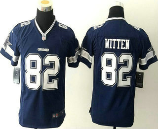 Youth Dallas Cowboys #82 Jason Witten Navy Blue Team Color NFL Nike Game Jersey