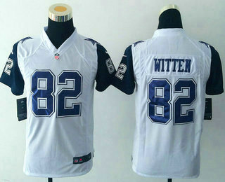 Youth Dallas Cowboys #82 Jason Witten Nike White Color Rush 2015 NFL Game Jersey