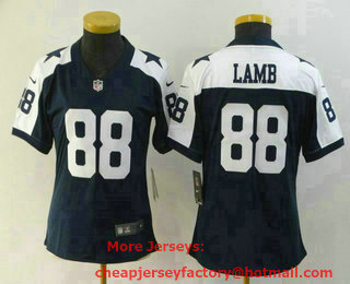 Youth Dallas Cowboys #88 CeeDee Lamb Blue Thanksgiving 2020 NEW Vapor Untouchable Stitched NFL Nike Limited Jersey
