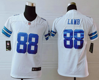 Youth Dallas Cowboys #88 CeeDee Lamb White 2020 NEW Vapor Untouchable Stitched NFL Nike Limited Jersey