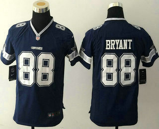 Youth Dallas Cowboys #88 Dez Bryant Navy Blue Team Color NFL Nike Game Jersey