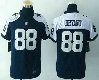 Youth Dallas Cowboys #88 Dez Bryant Navy Blue Thanksgiving Alternate NFL game Jersey