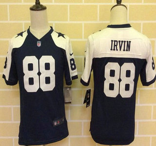 Youth Dallas Cowboys #88 Michael Irvin Navy Blue Thanksgiving Retired Player NFL Nike Game Jersey