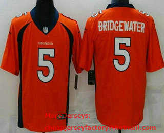 Youth Denver Broncos #5 Teddy Bridgewater Limited Orange Vapor Jersey