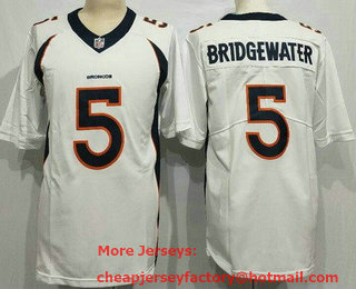 Youth Denver Broncos #5 Teddy Bridgewater Limited White Vapor Jersey
