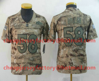 Youth Denver Broncos #58 Von Miller 2018 Camo Salute to Service Stitched NFL Nike Limited Jersey