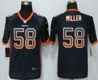 Youth Denver Broncos #58 Von Miller Navy Blue Drift Fashion NFL Nike Jersey