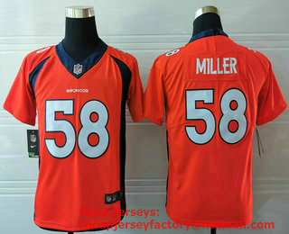 Youth Denver Broncos #58 Von Miller Orange 2017 Vapor Untouchable Stitched NFL Nike Limited Jersey
