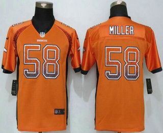 Youth Denver Broncos #58 Von Miller Orange Drift Fashion NFL Nike Jersey