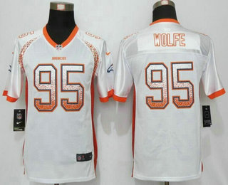 Youth Denver Broncos #95 Derek Wolfe White Drift Fashion NFL Nike Jersey