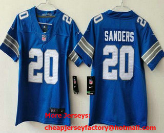 Youth Detroit Lions #20 Barry Sanders Limited Blue 2024 Vapor Jersey