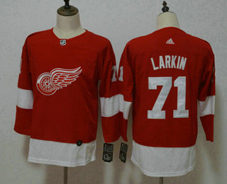 Youth Detroit Red Wings #71 Dylan Larkin Red Home 2017-2018 Hockey Stitched NHL Jersey