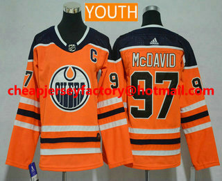 Youth Edmonton Oilers #97 Connor McDavid Orange Alternate Stitched NHL Reebok Hockey Jersey