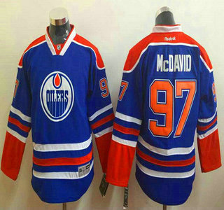 Youth Edmonton Oilers #97 Connor McDavid Royal Blue Jersey
