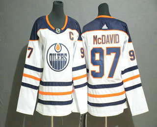 Youth Edmonton Oilers #97 Connor McDavid White Adidas Stitched NHL Jersey