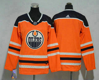 Youth Edmonton Oilers Blank Orange Home 2017-2018 Hockey Stitched NHL Jersey