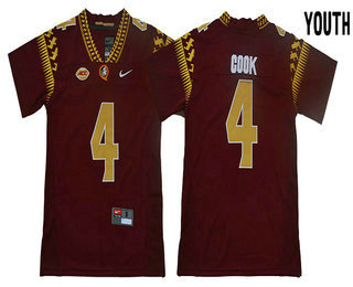 Youth Florida State Seminoles #4 Dalvin Cook Red College Football Limited Jersey