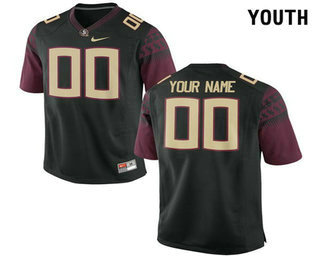Youth Florida State Seminoles Customized College Football Limited Jersey - Black