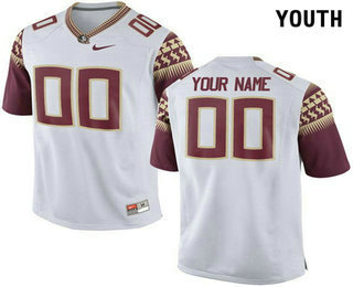 Youth Florida State Seminoles Customized College Football Limited Jersey - White