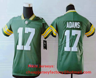 Youth Green Bay Packers #17 Davante Adams Green 2017 Vapor Untouchable Stitched NFL Nike Limited Jersey