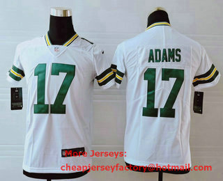 Youth Green Bay Packers #17 Davante Adams White 2017 Vapor Untouchable Stitched NFL Nike Limited Jersey