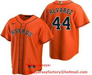Youth Houston Astros #44 Yordan Alvarez Orange Cool Base Jersey