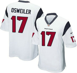 Youth Houston Texans #17 Brock Osweiler White Game Jersey