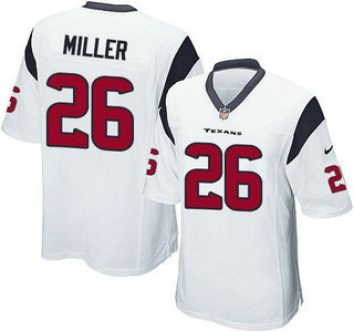 Youth Houston Texans #26 Lamar Miller White Road NFL Nike Game Jersey