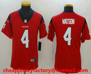 Youth Houston Texans #4 Deshaun Watson Red 2017 Vapor Untouchable Stitched NFL Nike Limited Jersey