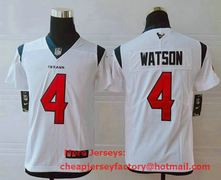 Youth Houston Texans #4 Deshaun Watson White NEW 2019 Vapor Untouchable Stitched NFL Nike Limited Jersey