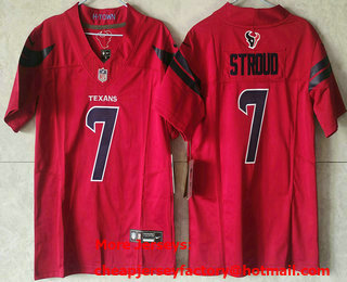 Youth Houston Texans #7 CJ Stroud Limited Red 2024 FUSE Vapor Jersey