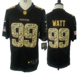 Youth Houston Texans #99 J.J. Watt Nike Salute to Service Black Limited Jersey