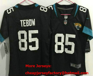 Youth Jacksonville Jaguars #85 Tim Tebow Limited Black Vapor Jersey