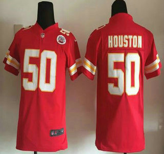 Youth Kansas City Chiefs #50 Justin Houston Red Team Color NFL Nike Game Jersey